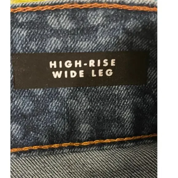 Curve Appeal Womens Size 4 Leopard Denim High Rise Wide Leg Jeans NWT - Picture 5 of 10